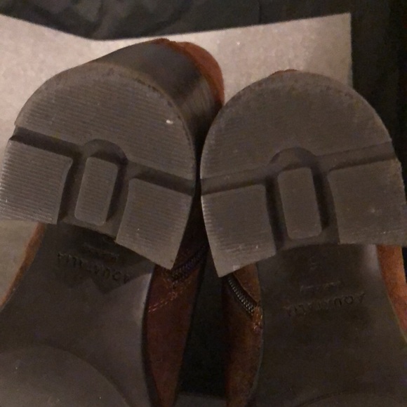 Aquatalia suede weatherproof platform block heel boot Ilyssa - Picture 5 of 13